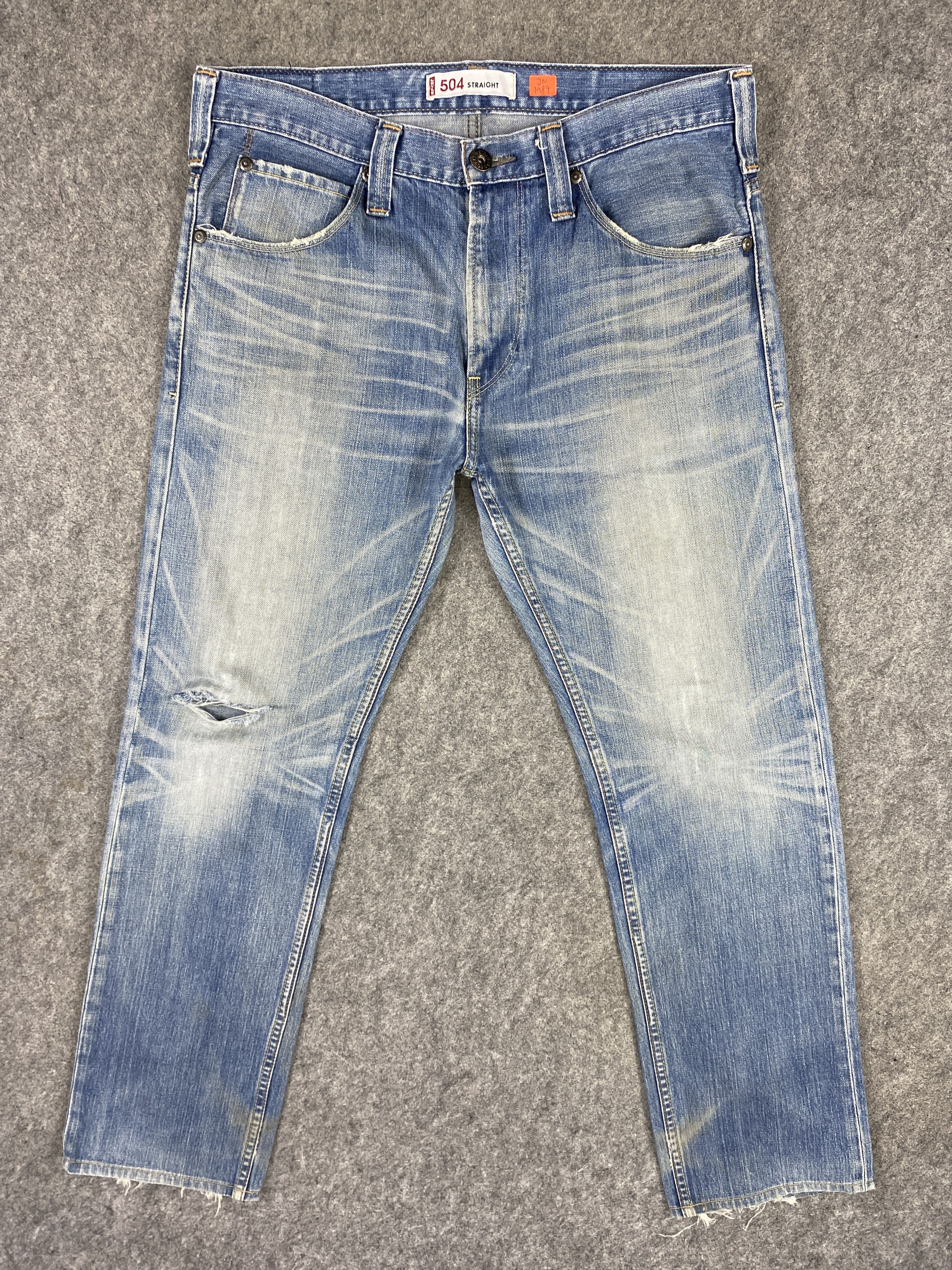 Japanese Brand Distressed Blue Levi's 504 Jeans 36x31.5 Denim -JN1987 Size US 36 / EU 52 - 1 Thumbnail