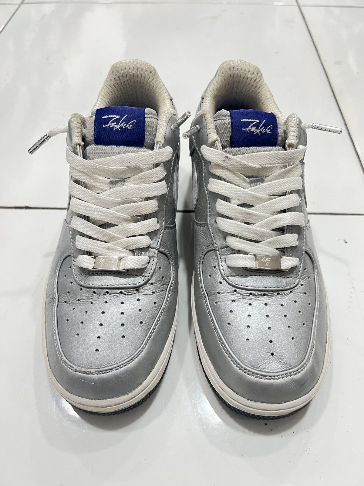Nike Nike Air Force 1 Low Futura Be True 2010 Silver 318775-005 Size US 8 / EU 41 - 4 Thumbnail
