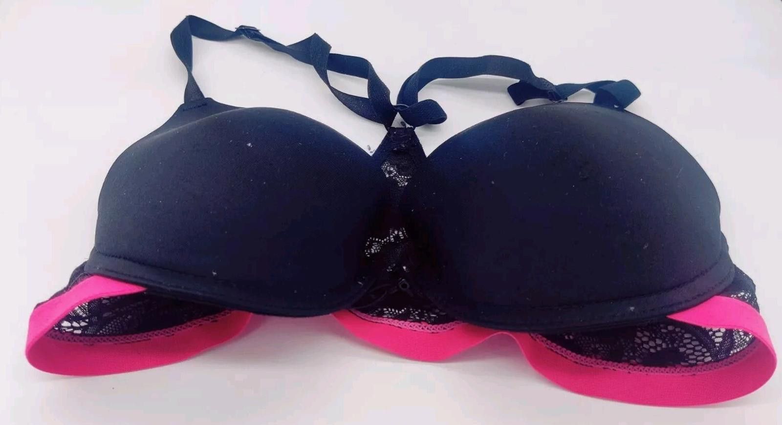 Other Prima Valentina Bra Black Lace & Hot Pink 34C Push Up Laceey Size ONE SIZE - 5 Thumbnail