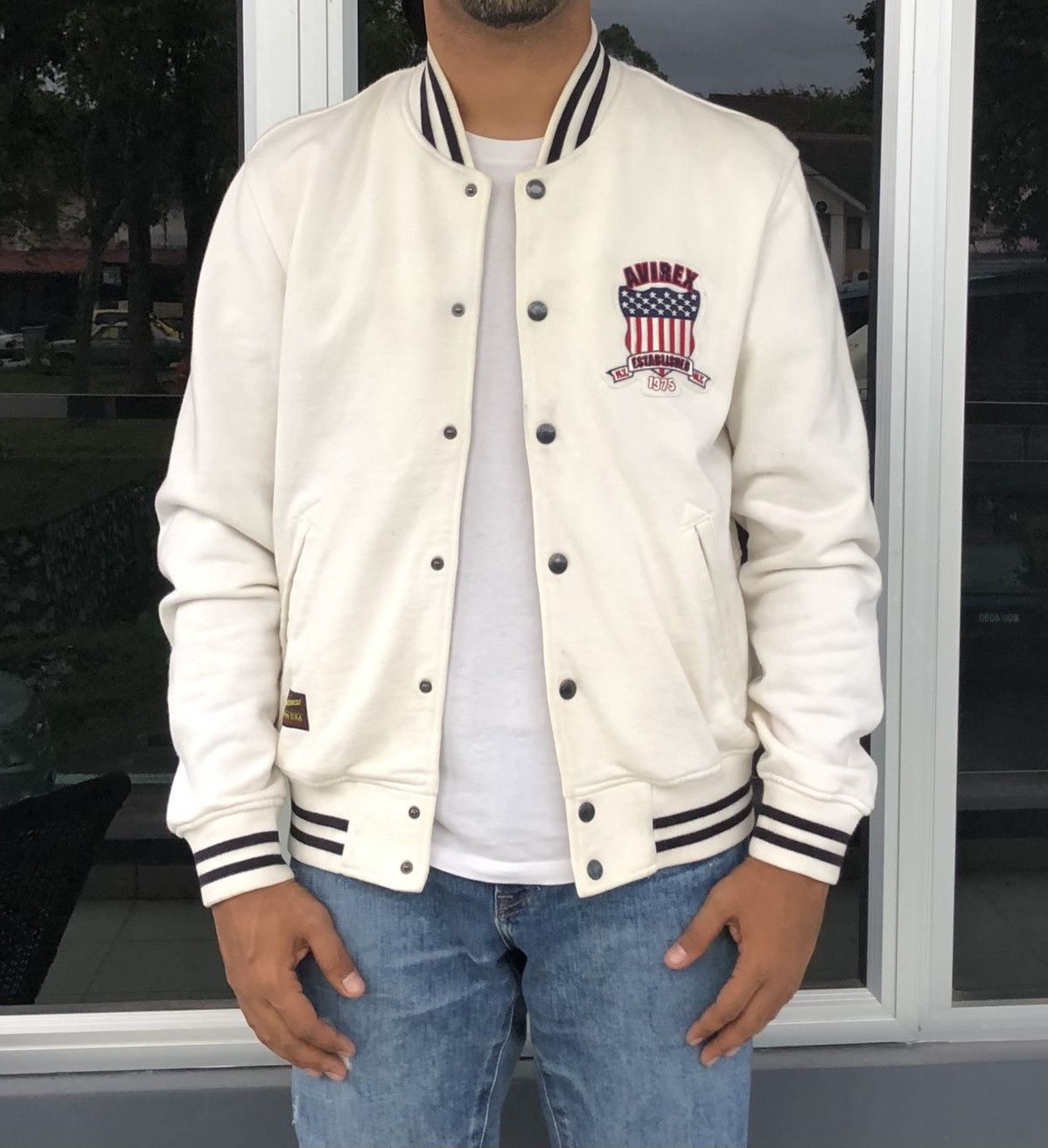 Avirex AVIREX U.S.A Sport Baseball Cotton Button Snap Jacket Size US L / EU 52-54 / 3 - 5 Thumbnail