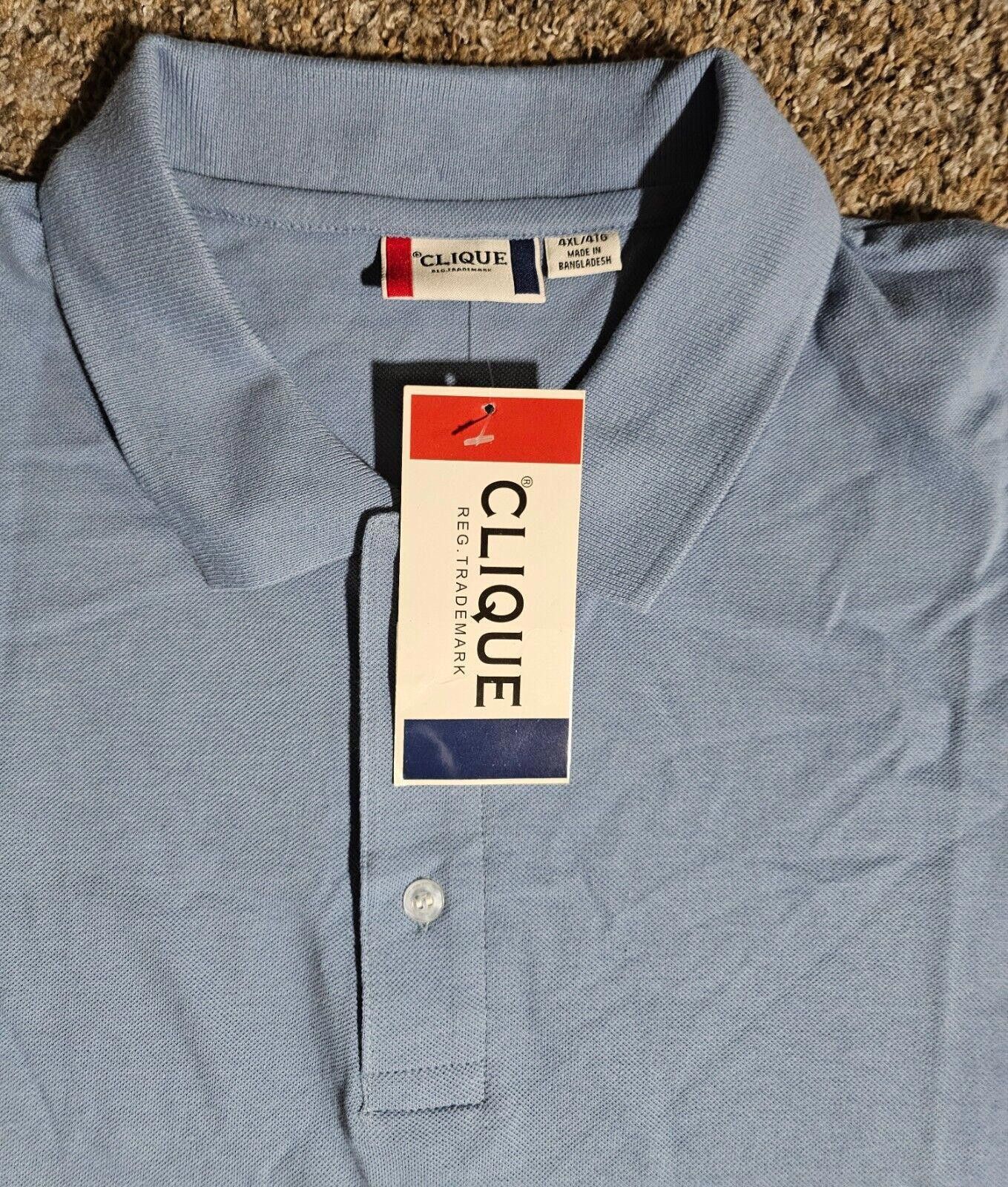 Clique clique polo shirt NWT 4xl XXXXL Lt Blue Size US XXL / EU 58 / 5 - 2 Thumbnail