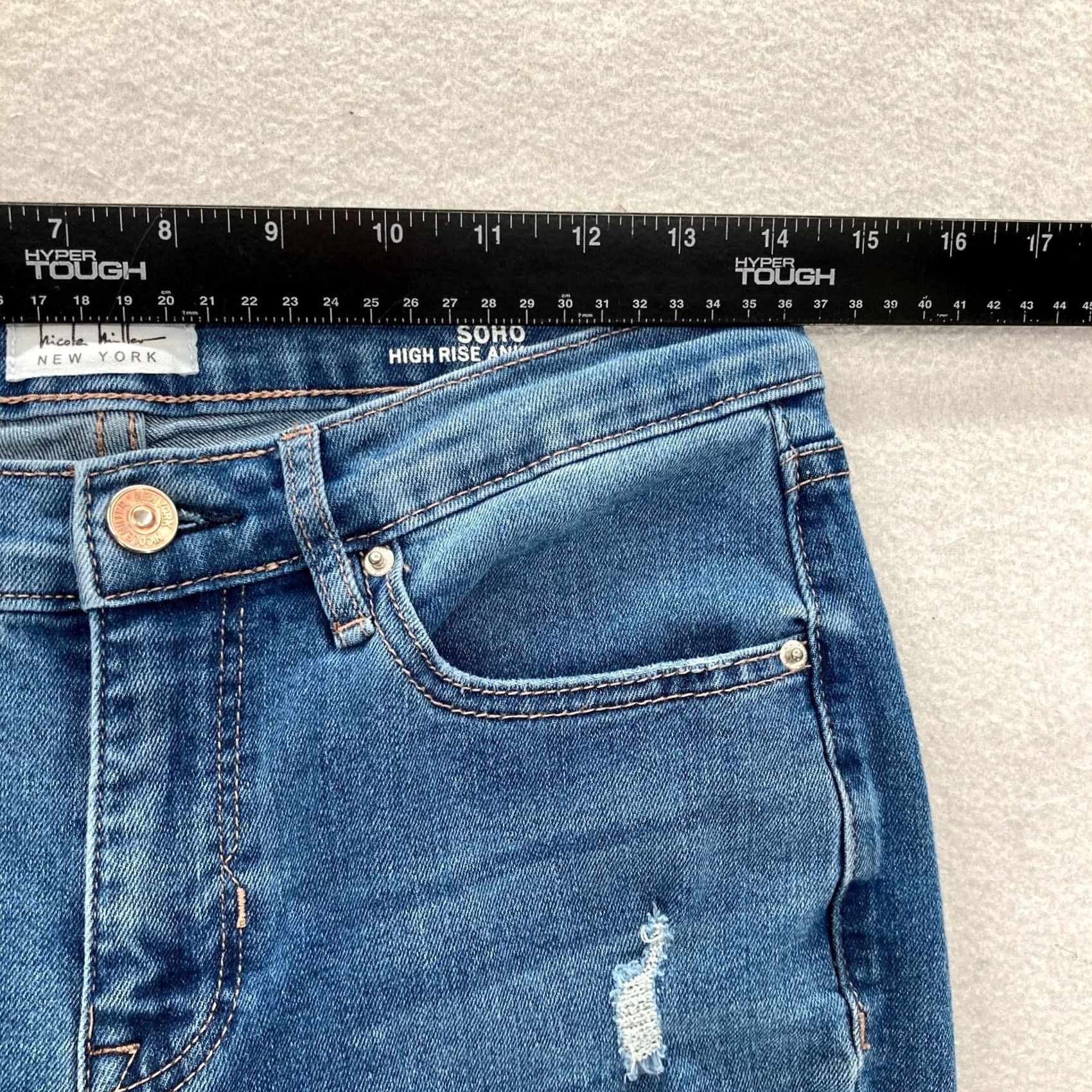 Nicole Miller Nicole Miller Soho Slim Ankle Jeans Women's 4 Blue Stretch Denim High Rise Y2K Size 28" / US 6 / IT 42 - 7 Thumbnail