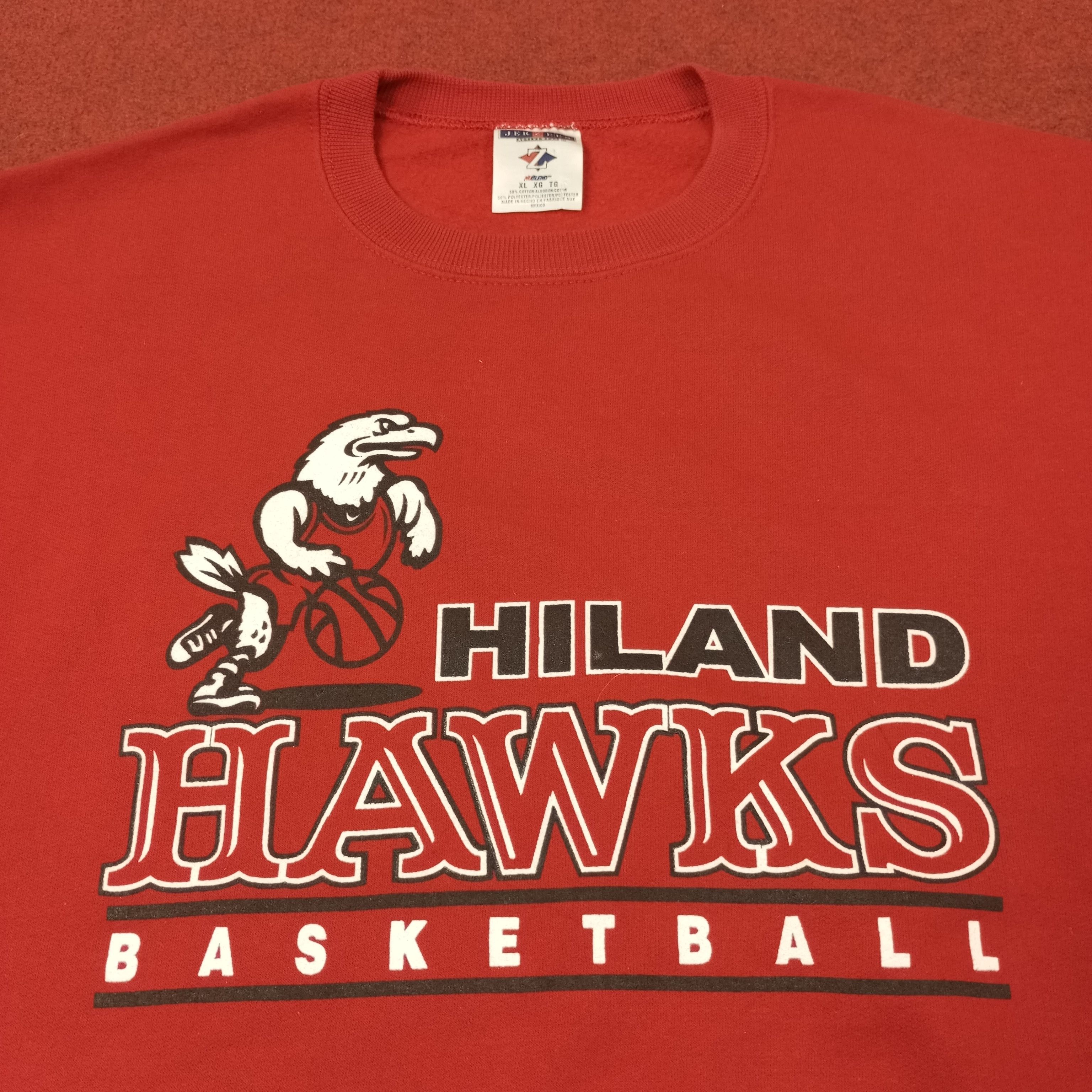 Vintage Hiland Hawks Basketball Team Sweatshirt c226n20 Size US XL / EU 56 / 4 - 2 Thumbnail