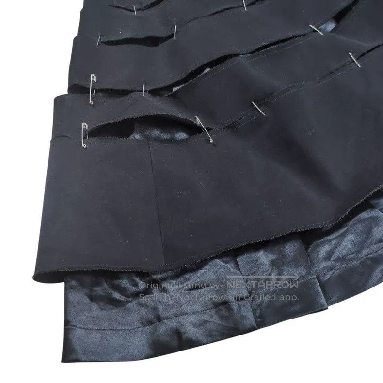 Comme des Garcons Comme Des Garcons size XS Black Vintage Ripped Design Skir Size 22" - 4 Thumbnail