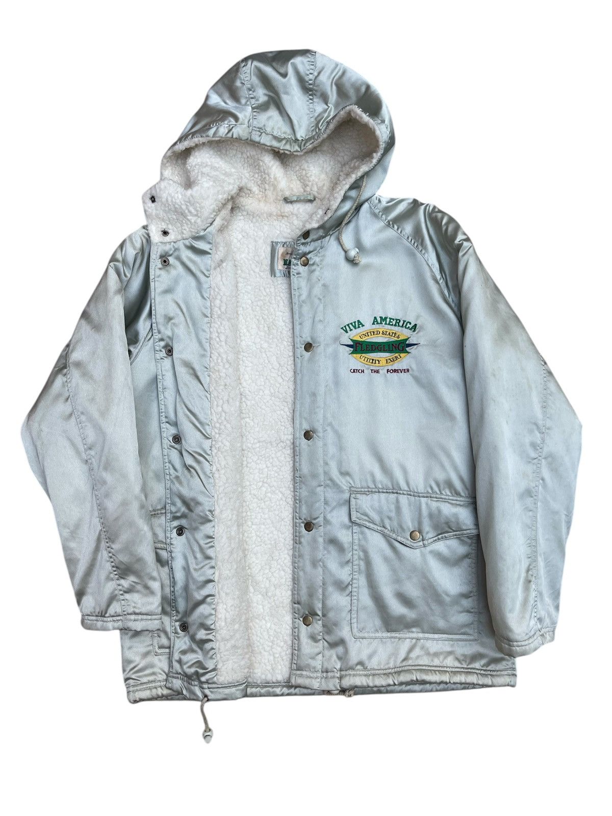 Vintage Vintage Maneuver Viva America Sherpa-Lined Hooded Jacket Size US M / EU 48-50 / 2 - 4 Thumbnail