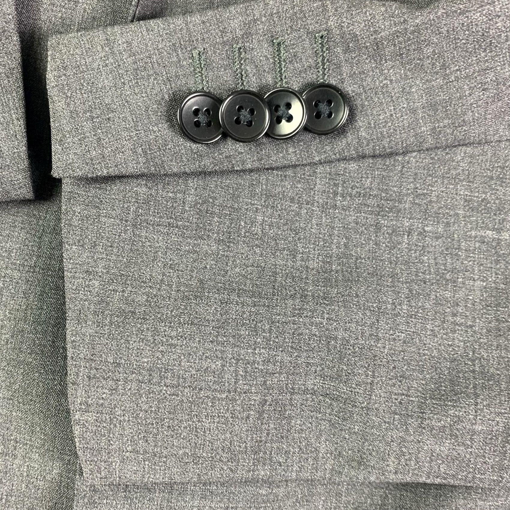 Theory Theory Blazer Mens 42R Gray Wool Spandex 2 Button (has Hole) Jacket/Coat, Single-Breasted, Regular Fit, Business Formal Office Work, Theory Size 42R - 5 Thumbnail