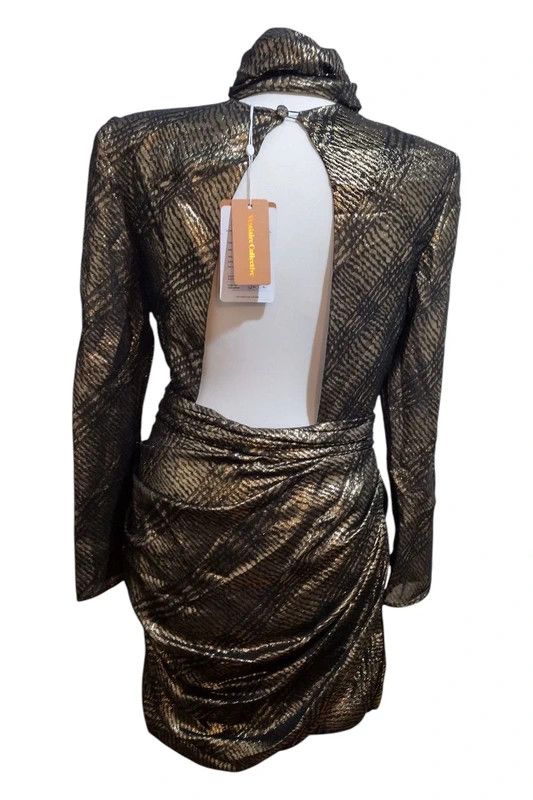 Redemption REDEMPTION SilkMix Metallic Dress DetachableTrainScarf Size M / US 6-8 / IT 42-44 - 7 Thumbnail