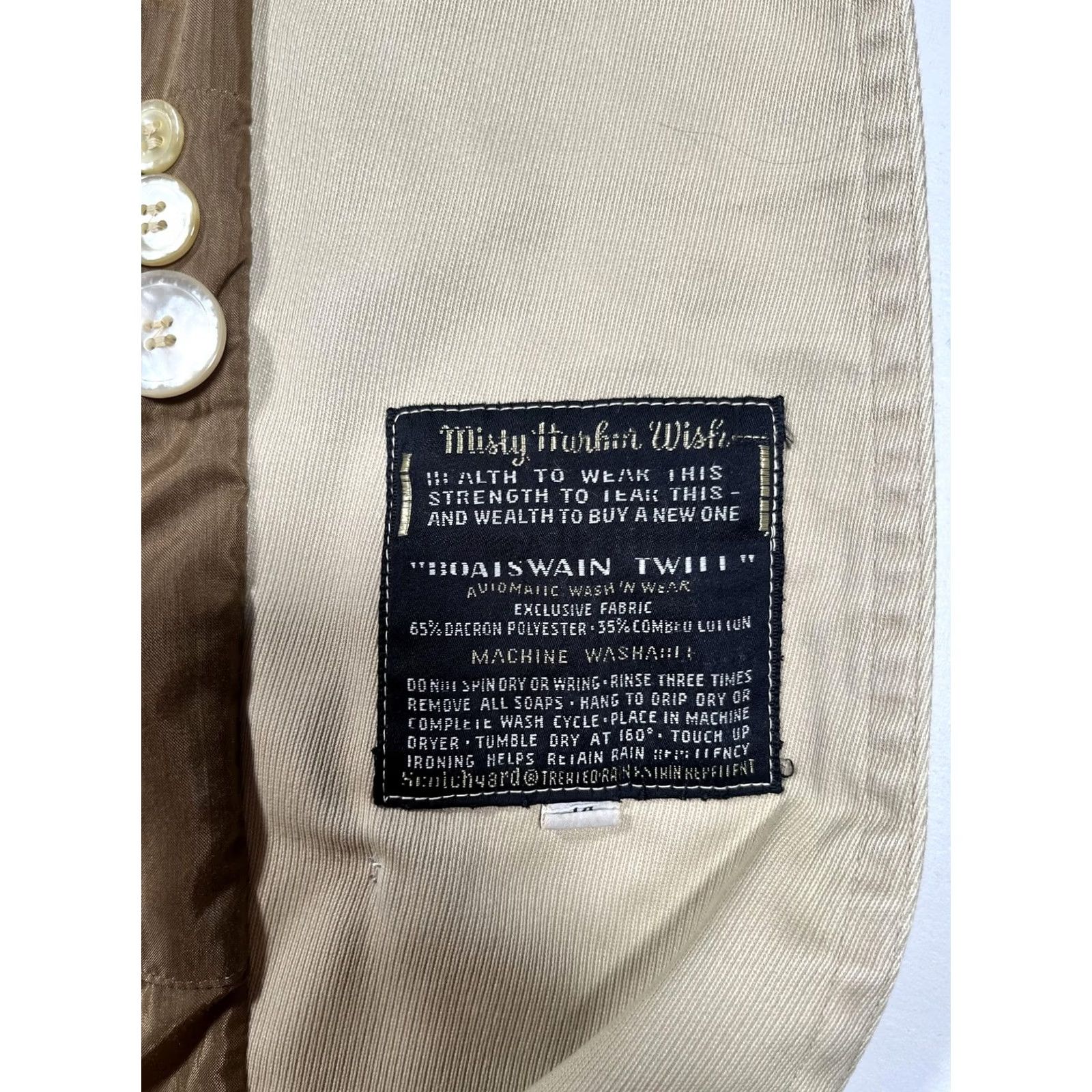 Doublet VINTAGE Misty Harbor Trench Coat Womens 14 Double Breasted Daiswain Twill 60s Size XL / US 12-14 / IT 48-50 - 5 Thumbnail