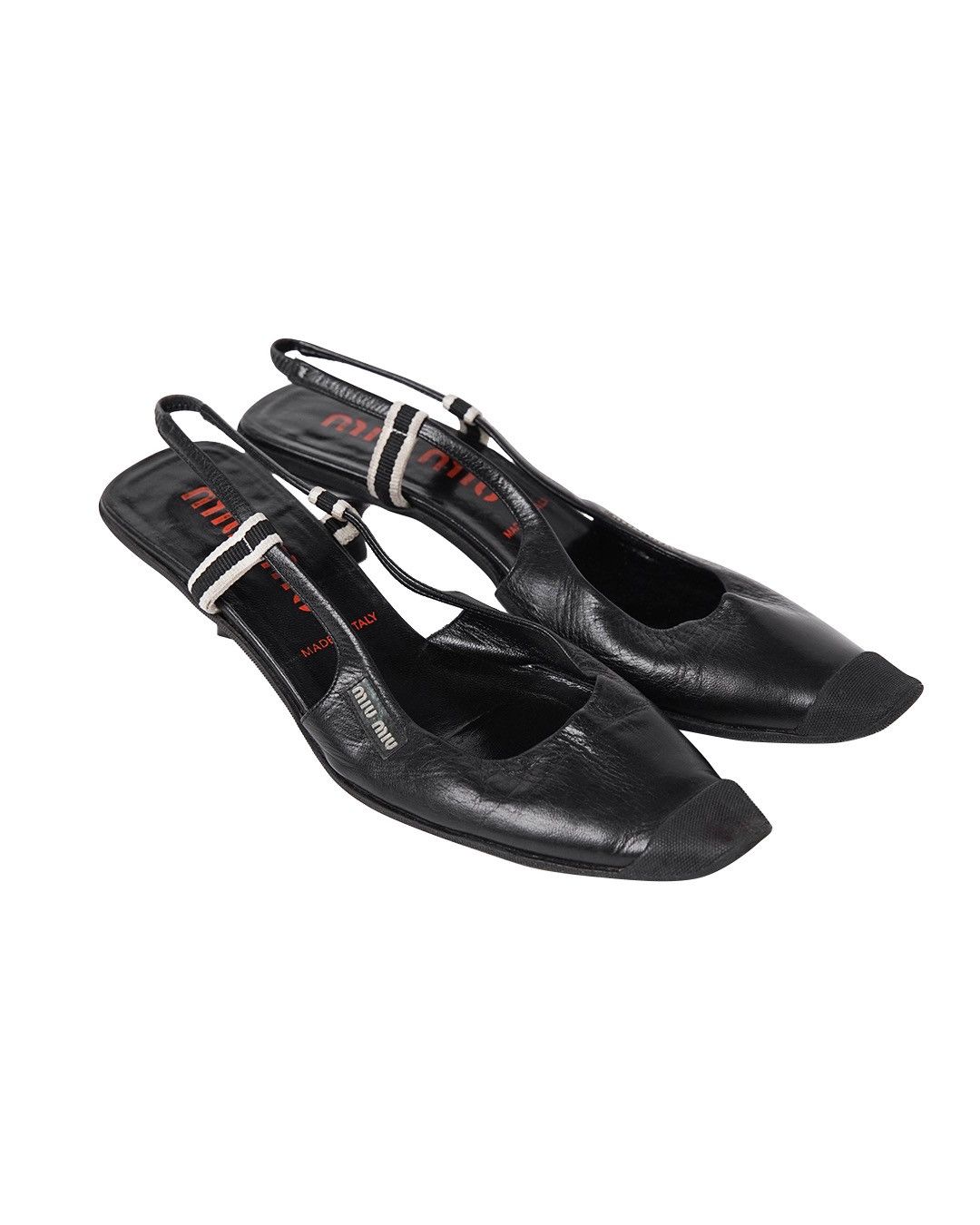 S/S2000 Miu Miu Strap Leather Heels 37