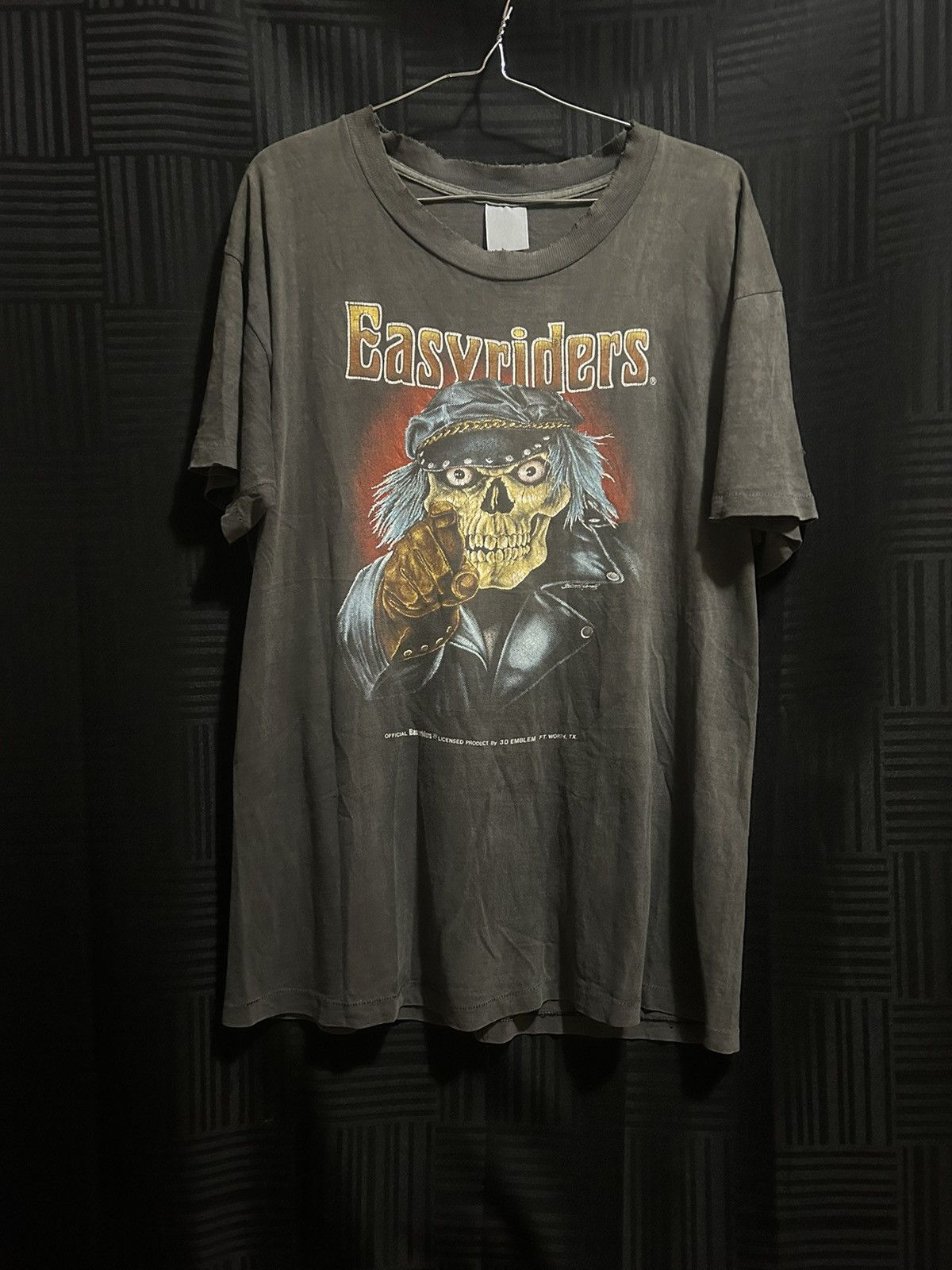 Vintage Vintage 90s Easyriders 3D Emblem Skull Mens L Shirt Size US L / EU 52-54 / 3 - 1 Thumbnail