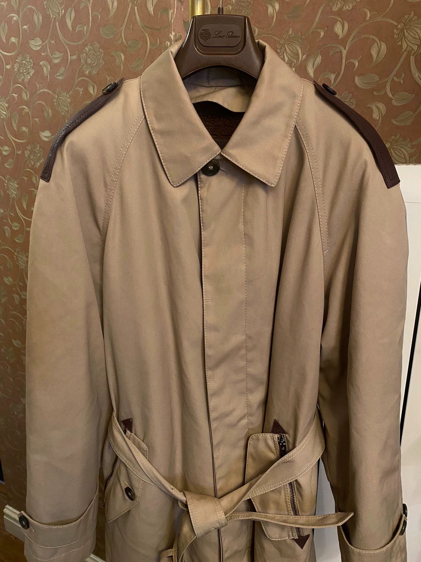Tod's TODS UK Trench Coat Leather Trim Faux Fur Lined XL Size US XL / EU 56 / 4 - 4 Thumbnail