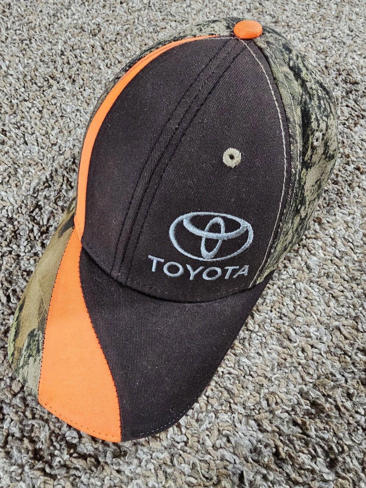 Designer Toyota Camo Hat Camouflage Orange Strap Back Hook Loop Size ONE SIZE - 1 Thumbnail