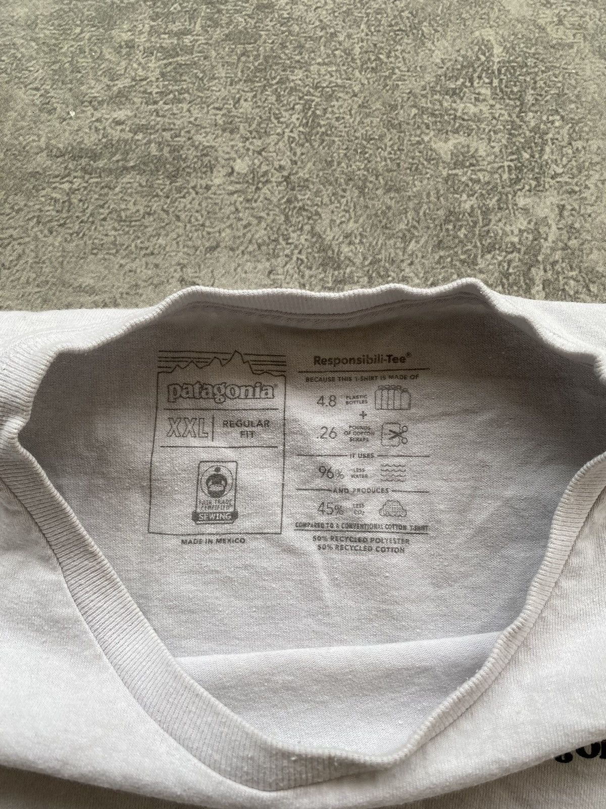 Patagonia × Vintage Vintage Patagonia White Tshirt Size US XXL / EU 58 / 5 - 5 Thumbnail