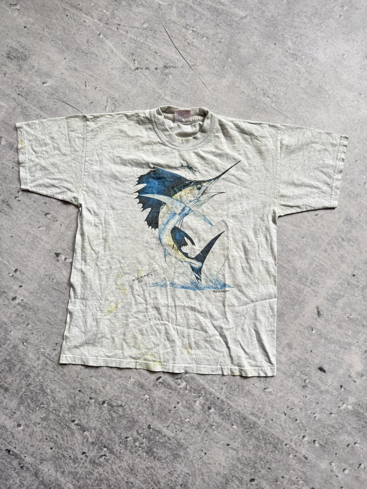 Vintage Vintage Kevin R Brant Fishing 2000 tee Size US M / EU 48-50 / 2 - 1 Thumbnail