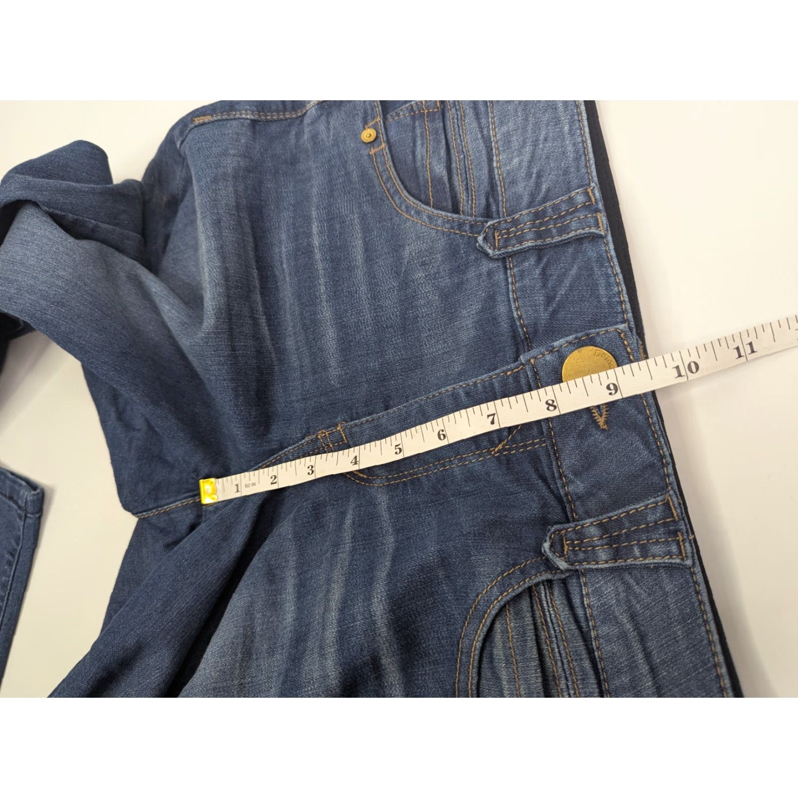 Vintage Democracy Jeans Women's Size 8 Blue Med Wash Stretch Regular 5-Pocket Denim Skinny City College Preppy Size 30" / US 8 / IT 44 - 6 Thumbnail