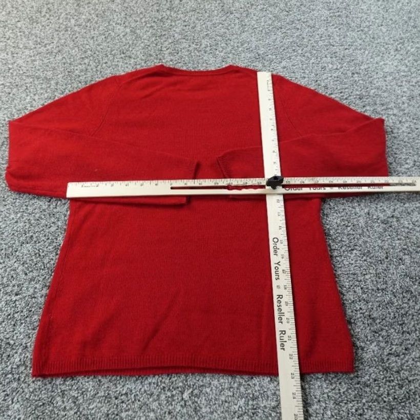 Charter Club Charter Club Sweater Womens M Red Cashmere Crewneck Knit Pullover Casual Solid Light-Weight Warm, Long Sleeve, Classic Theme Size M / US 6-8 / IT 42-44 - 5 Thumbnail
