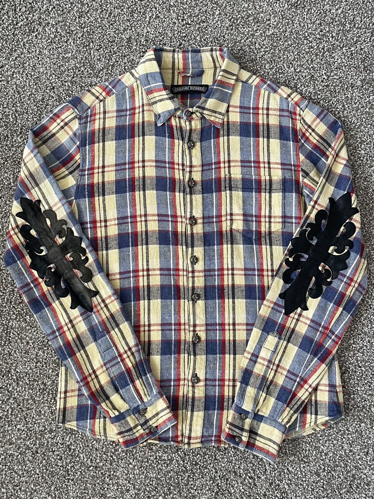 Chrome Hearts Chrome Hearts Leather Patched Flannel Size US M / EU 48-50 / 2 - 1 Thumbnail