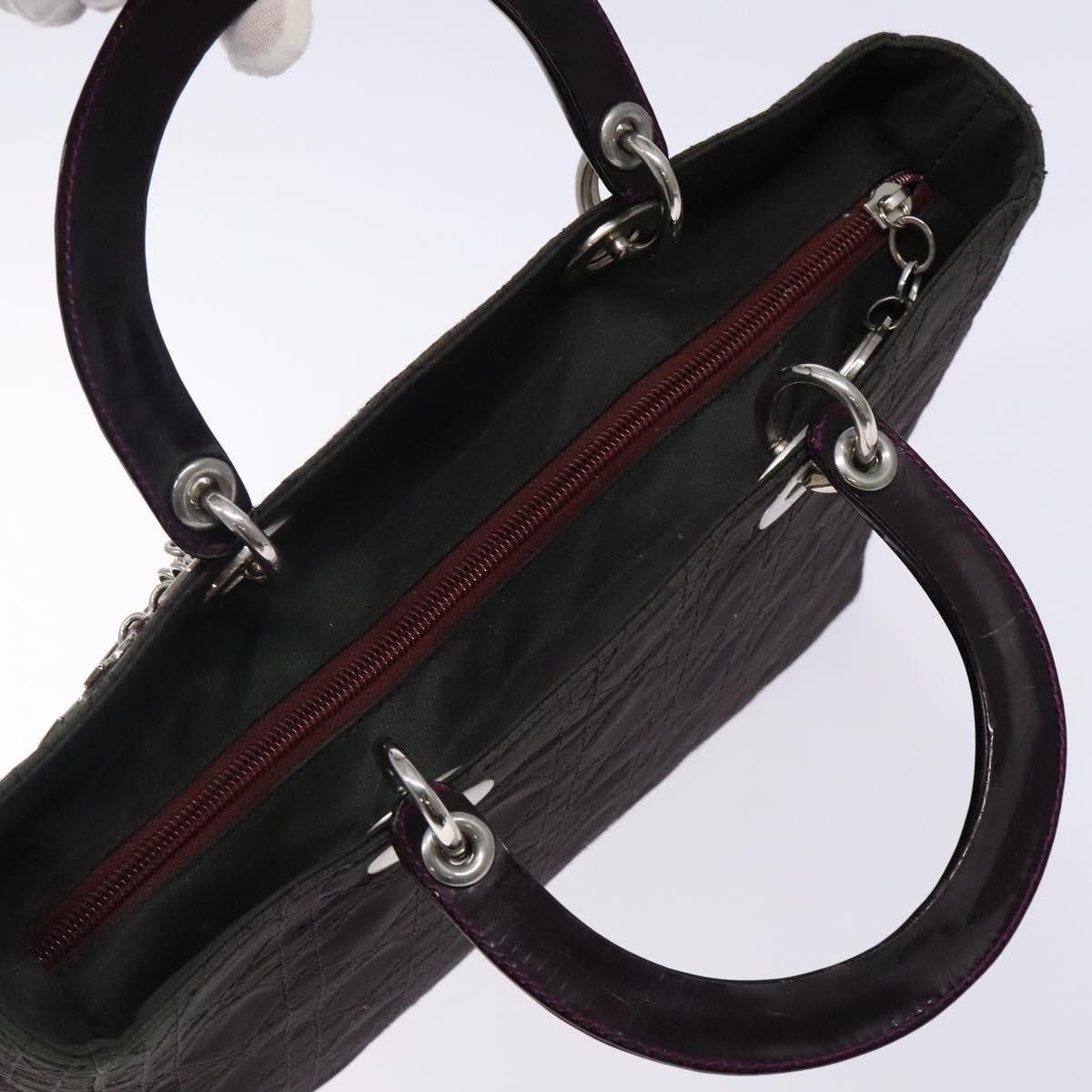 Dior DIOR Canage Hand Bag Nylon Khaki Purple Silver Size ONE SIZE - 6 Thumbnail
