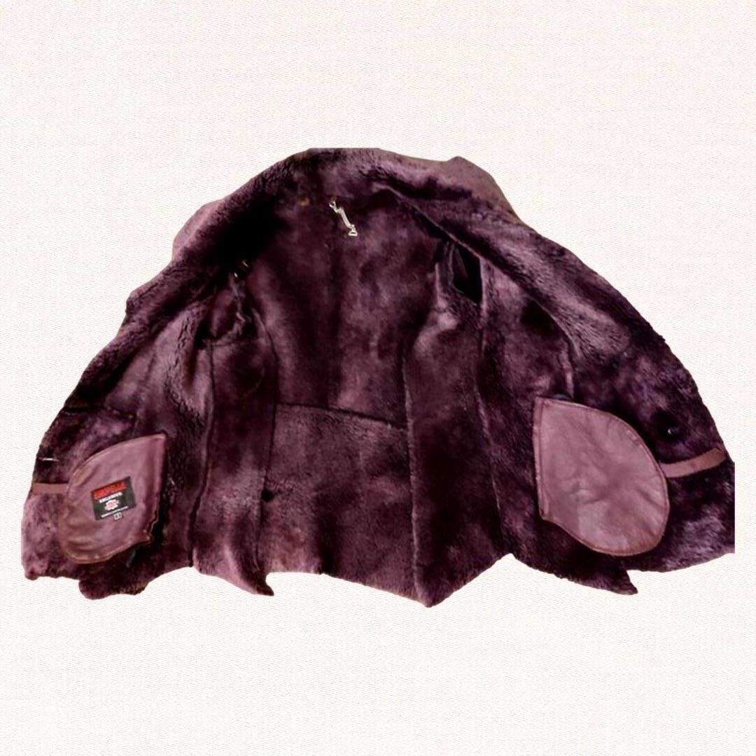 Genuine Leather Shearling coat sz S and matching bag excellent condition Size S / US 4 / IT 40 - 4 Thumbnail