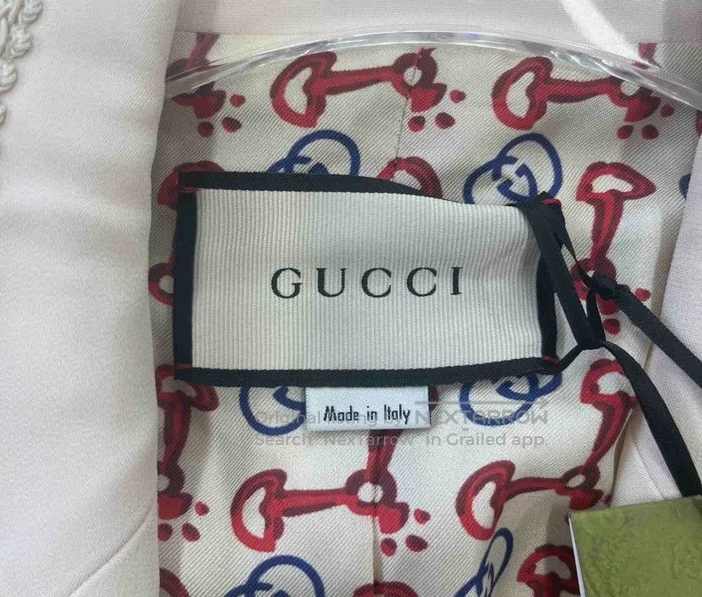Gucci Gucci Beige gold buckle court style woven rolled edge lini Size XS / US 0-2 / IT 36-38 - 3 Thumbnail