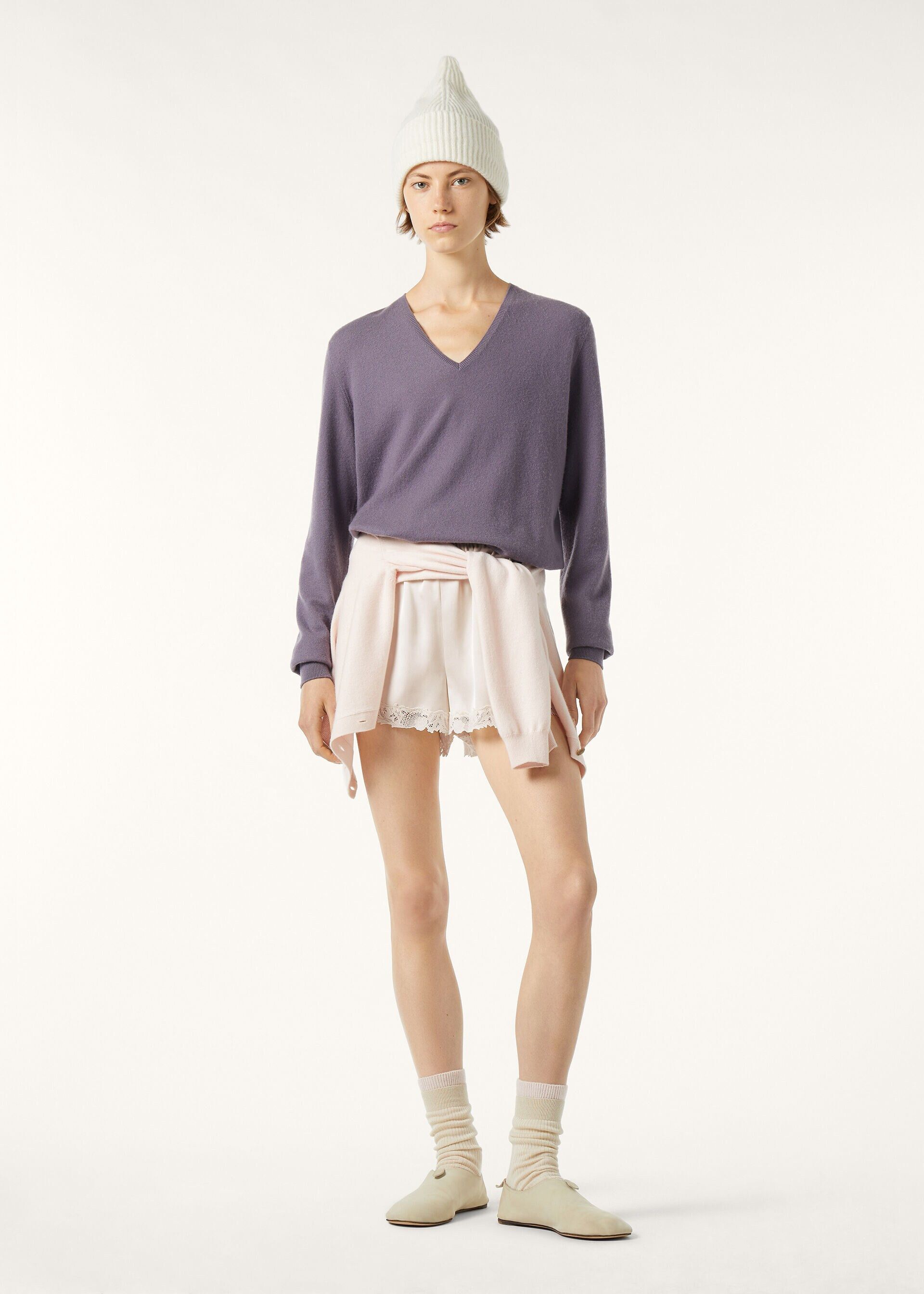 Loro Piana os11x0426 FAQ4514 Sergio Sweater in Purple Tear Size XS / US 0-2 / IT 36-38 - 2 Thumbnail