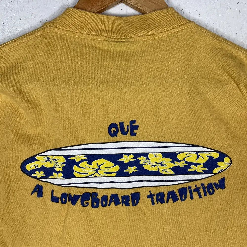 Vintage Vintage 90's QUE A Longboard Tradition Graphic Surf Tee Size US L / EU 52-54 / 3 - 3 Thumbnail