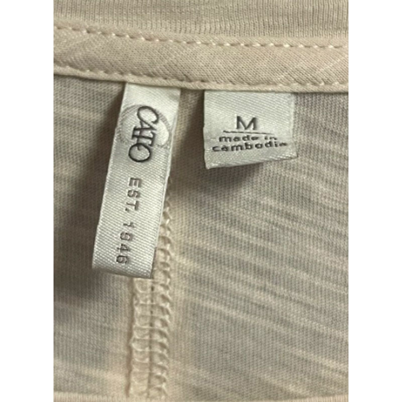 Vintage VINTAGE 90s Y2K Top Womens Medium Bell Sleeve Blouse Geometric Southwestern Fairy Grunge Hippie Boho Cotton Blend Jersey Beige Size M / US 6-8 / IT 42-44 - 6 Thumbnail