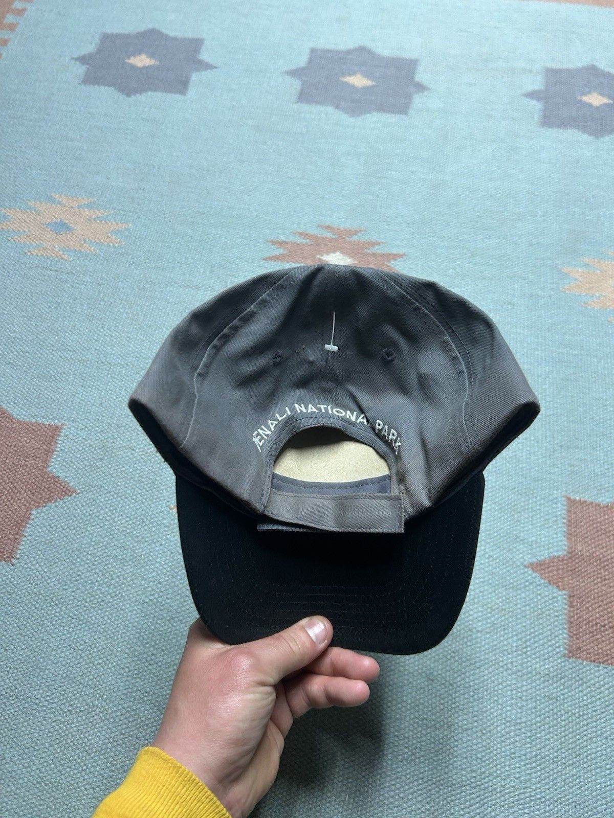 Vintage Alaska strap hat Denali national park black gray spell out Size ONE SIZE - 4 Thumbnail