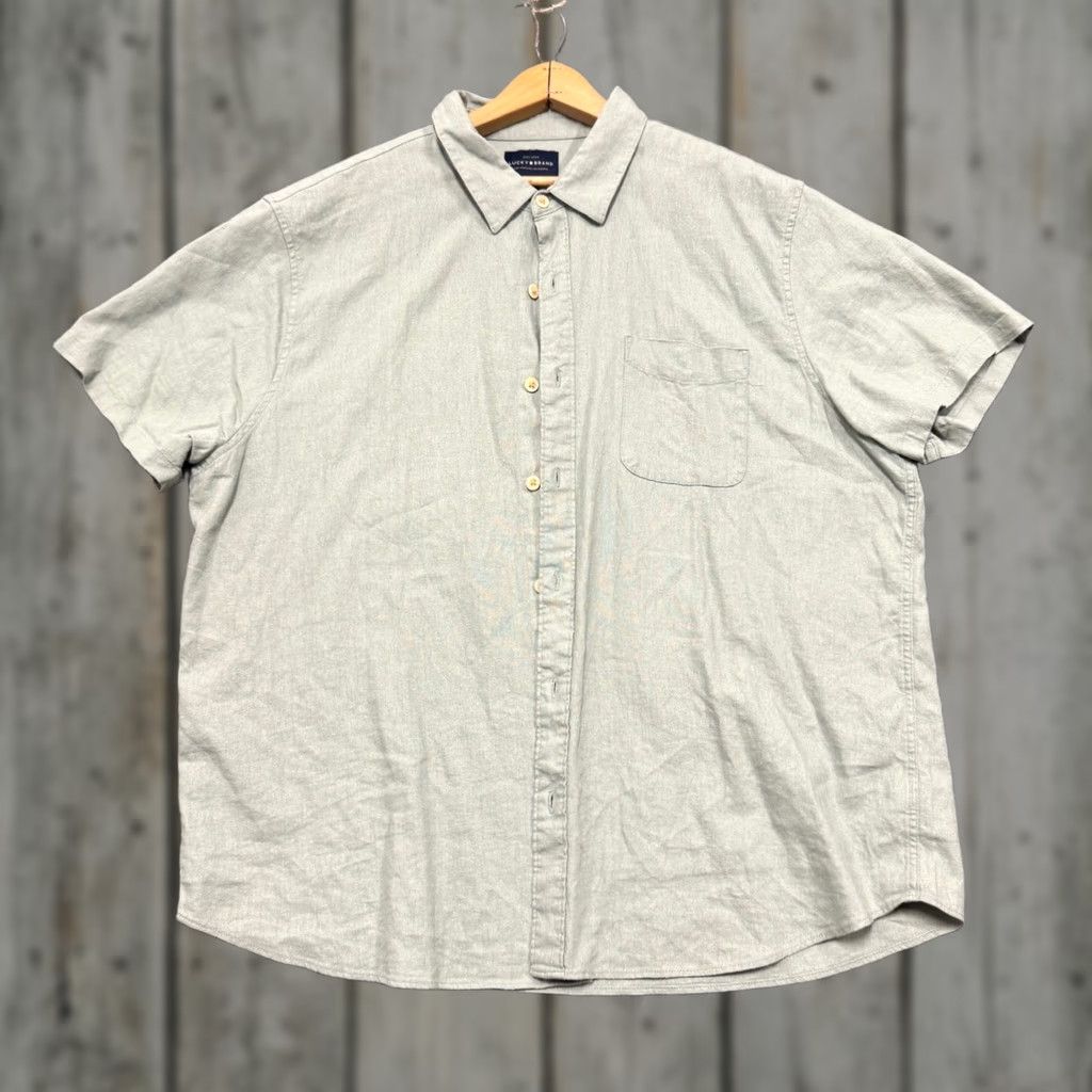 Lucky Brand Lucky Brand Dress Shirt Men's XL Button Up 100% Cotton Gray Casual California Gray Men XL Regular Size Shirt Size US XL / EU 56 / 4 - 1 Thumbnail