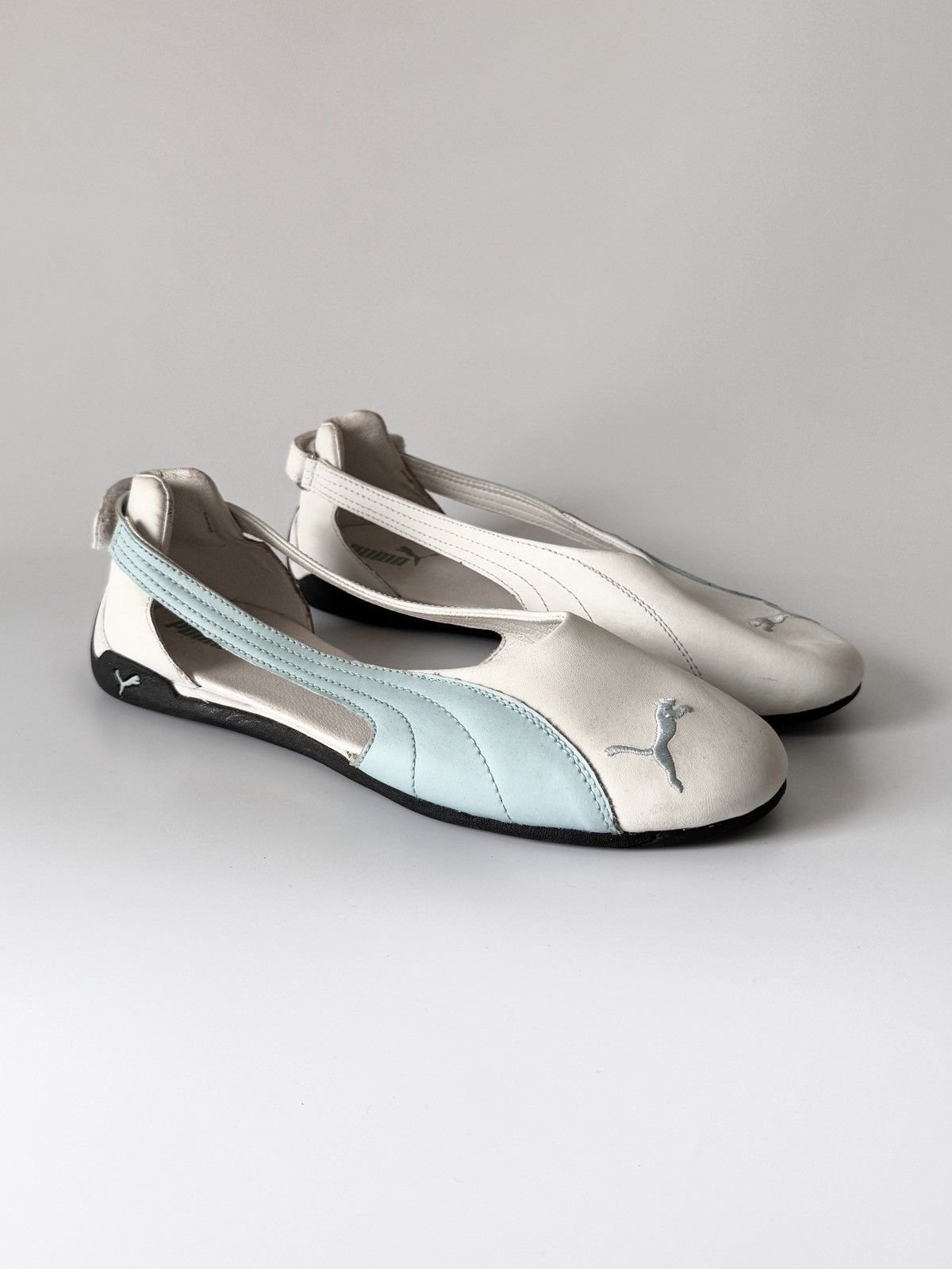 Puma x Vintage 2000S Ballet Flats Shoes Y2K Sandals Sneakers in White, Women's (Size 9.5)