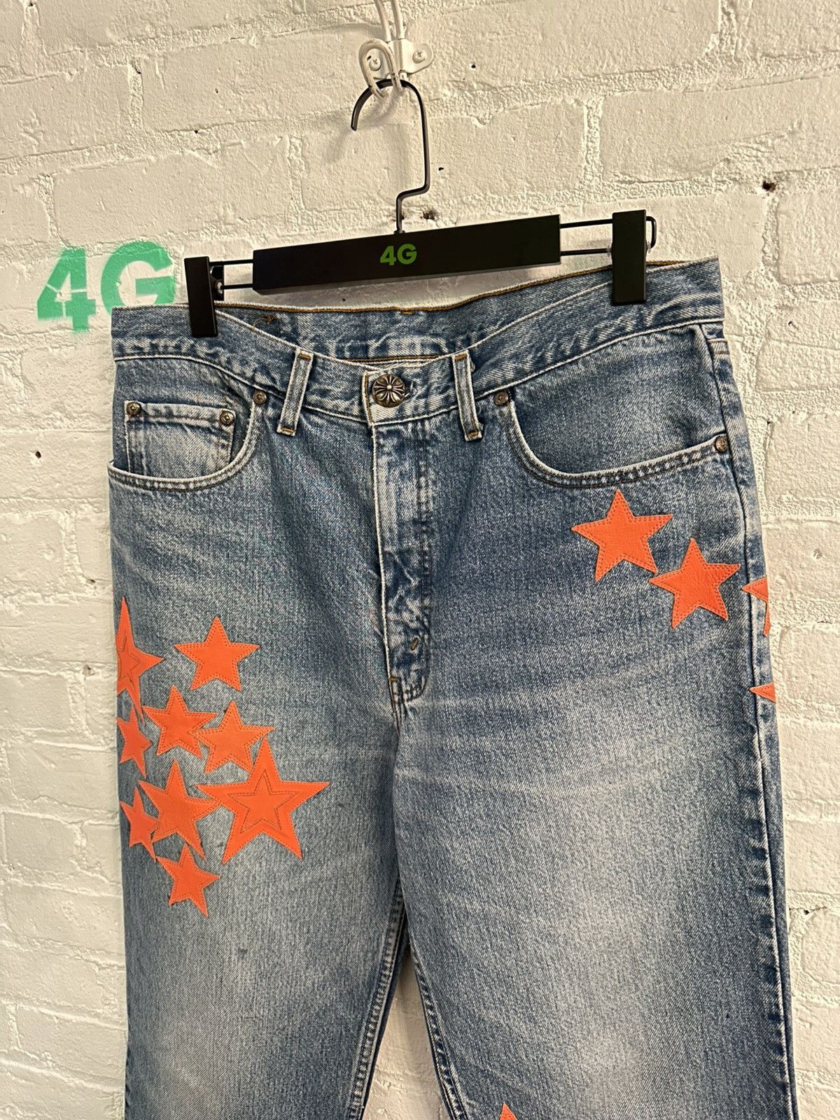 Chrome Hearts CHROME HEARTS STAR PATCH DENIMS Size US 33 - 2 Thumbnail
