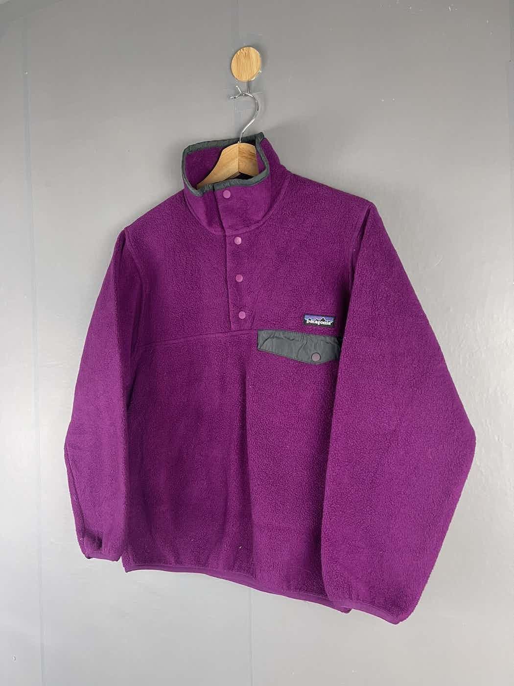 Patagonia × Vintage Vtg PATAGONIA Snap Button Anorak Single Pocket Fleece Jacket Size US S / EU 44-46 / 1 - 2 Thumbnail