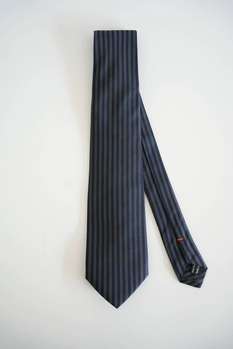 Yohji Yamamoto Yohji Yamamoto Blue and white dotted silk tie 2503-Nextarro Size ONE SIZE - 1 Thumbnail