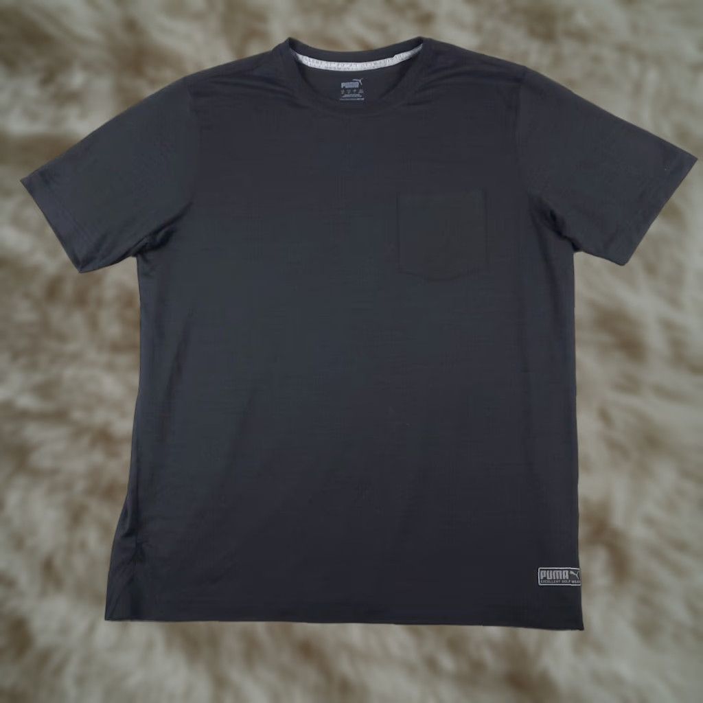 Puma PUMA T Shirt Mens M Black Logo Short Sleeve Casual Cotton Blend Knit Crew Neck Unisex Adults Size US M / EU 48-50 / 2 - 1 Thumbnail