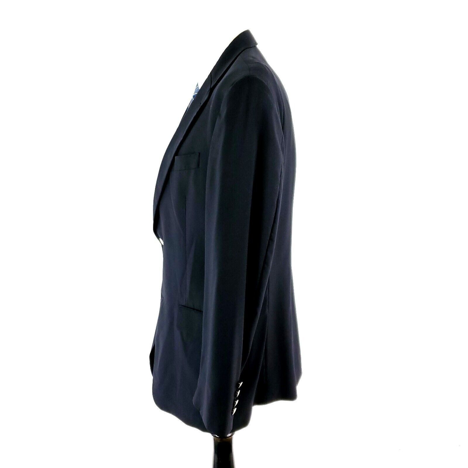 Hart Schaffner Marx Hart Schaffner Marx 1887 Wool 2 Silver Button Blazer 40R Bla Size 40R - 4 Thumbnail