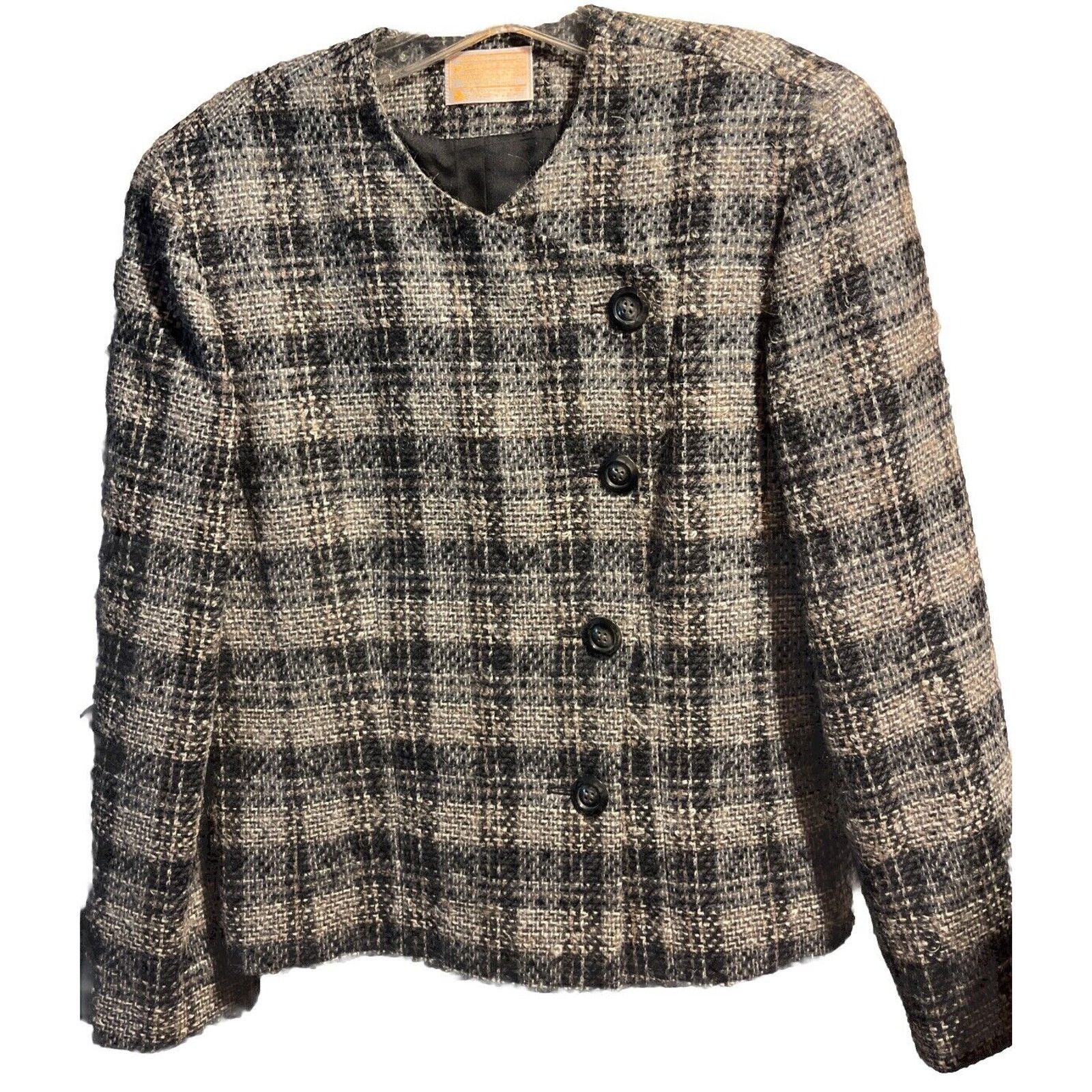 Pendleton Pendleton VTG Womens Size 8 Gray Coat Wool LS 4 Button Tweed Size M / US 6-8 / IT 42-44 - 1 Thumbnail