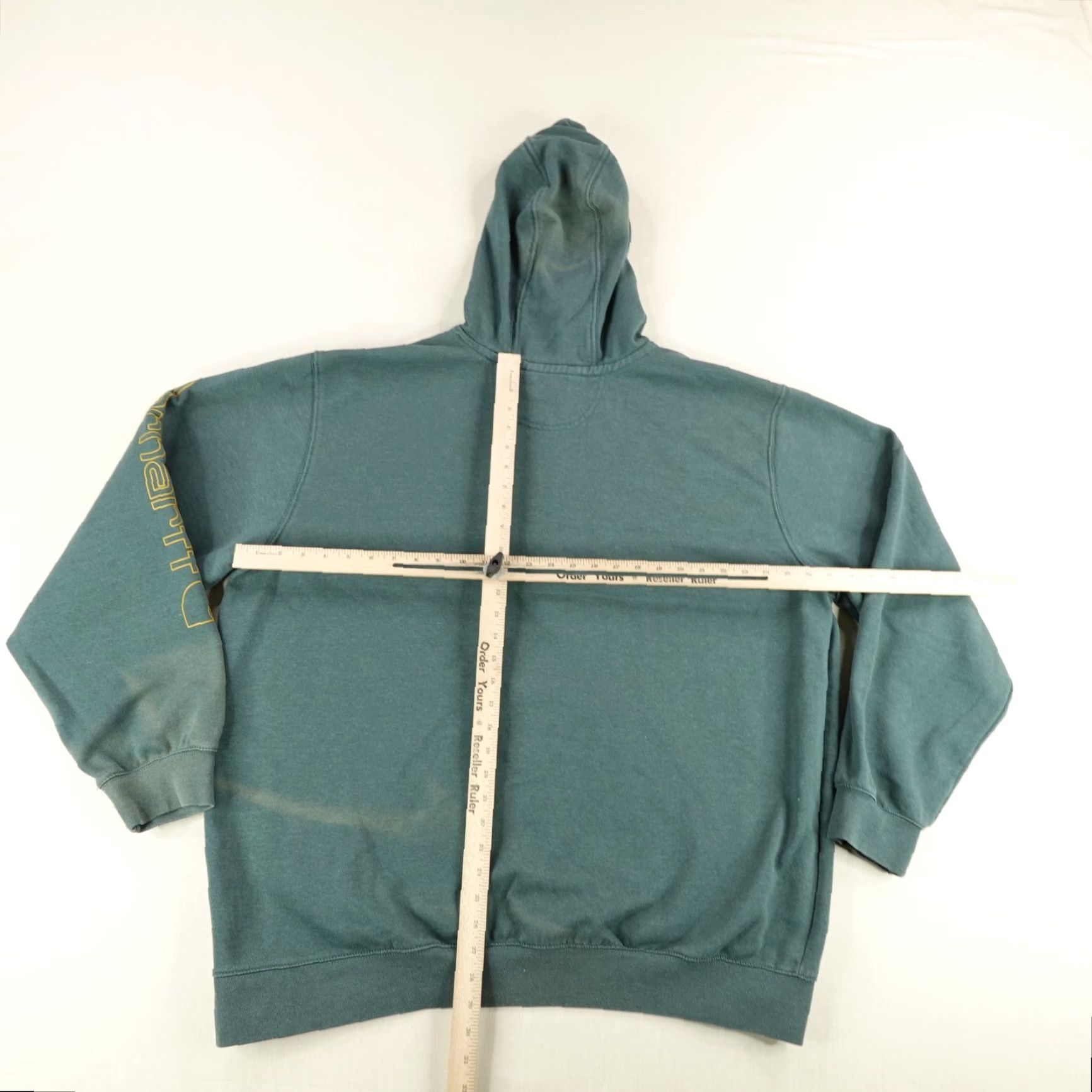 Carhartt Carhartt Hoodie Mens 2XL XXL Teal Loose Fit Midweight Sleeve Logo Sweatshirt Size US XXL / EU 58 / 5 - 7 Thumbnail