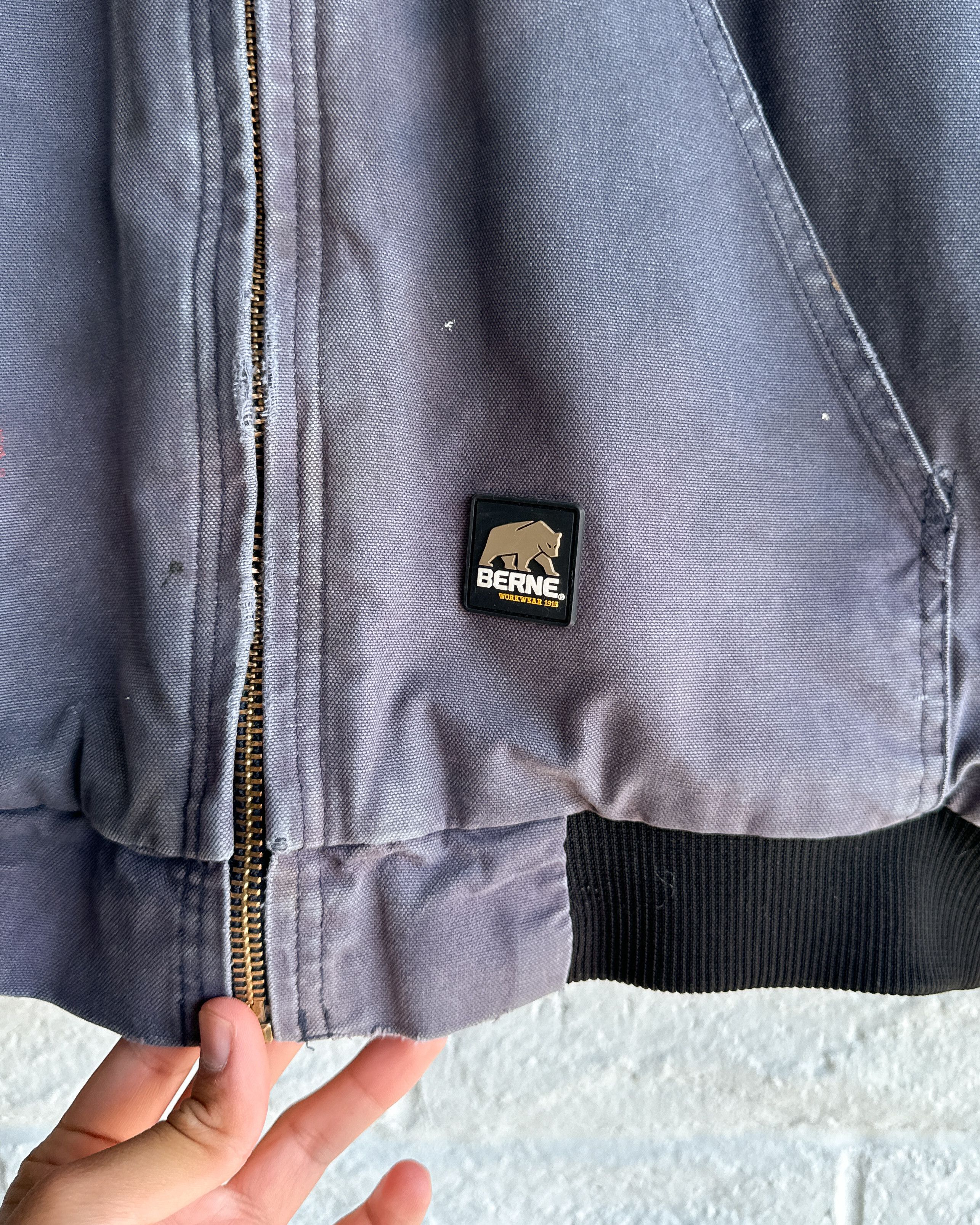 Vintage Vintage Berne Workwear Hooded Jacket Y2K Faded Distressed Size US L / EU 52-54 / 3 - 3 Thumbnail