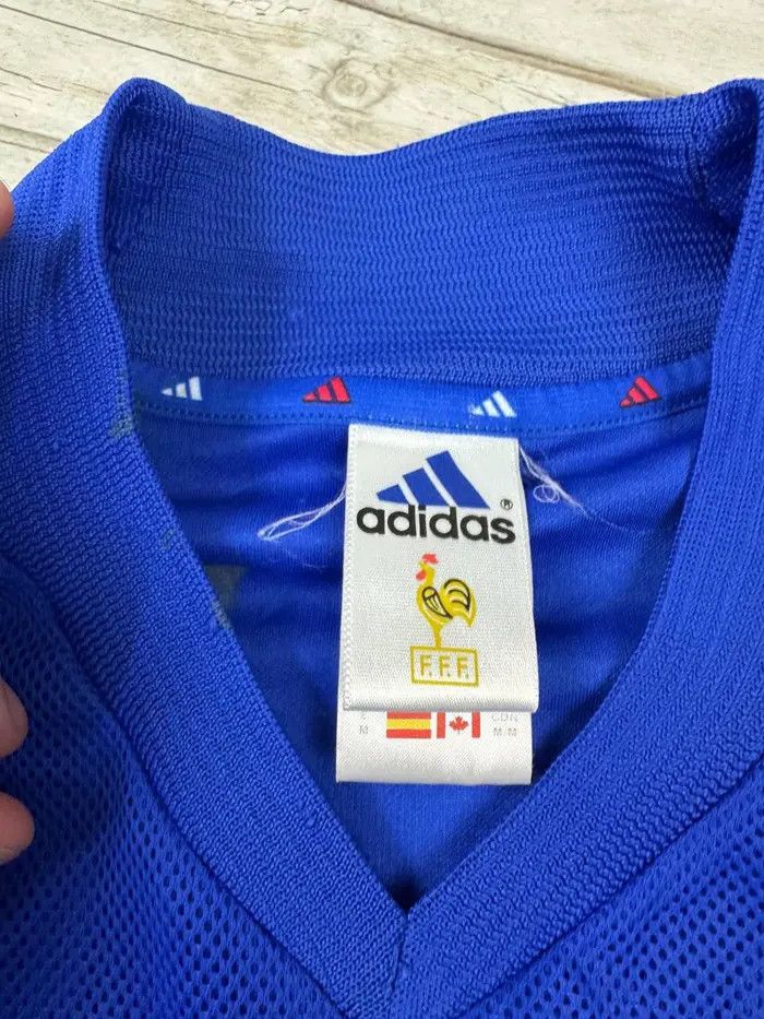 Adidas Vintage Adidas France 2002 2004 Zidane #10 Home Shirt Jersey Size US M / EU 48-50 / 2 - 13 Thumbnail
