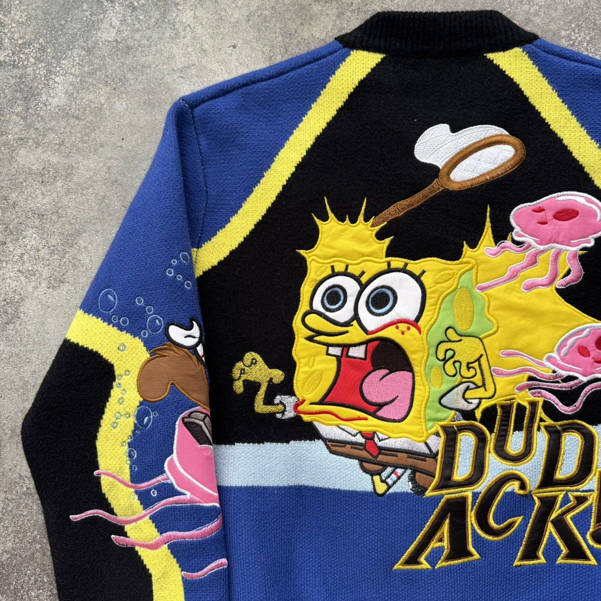 20471120 Sponge Bob Y2K 2000’s Aesthetic Knit Bomber Jacket Size US M / EU 48-50 / 2 - 12 Thumbnail