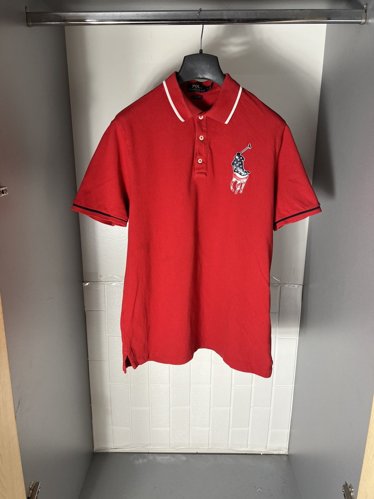 Polo Ralph Lauren × Vintage VERY RARE POLO RALPH LAUREN USA FLAG DESIGNER CLASSIC 90s Size US M / EU 48-50 / 2 - 1 Thumbnail