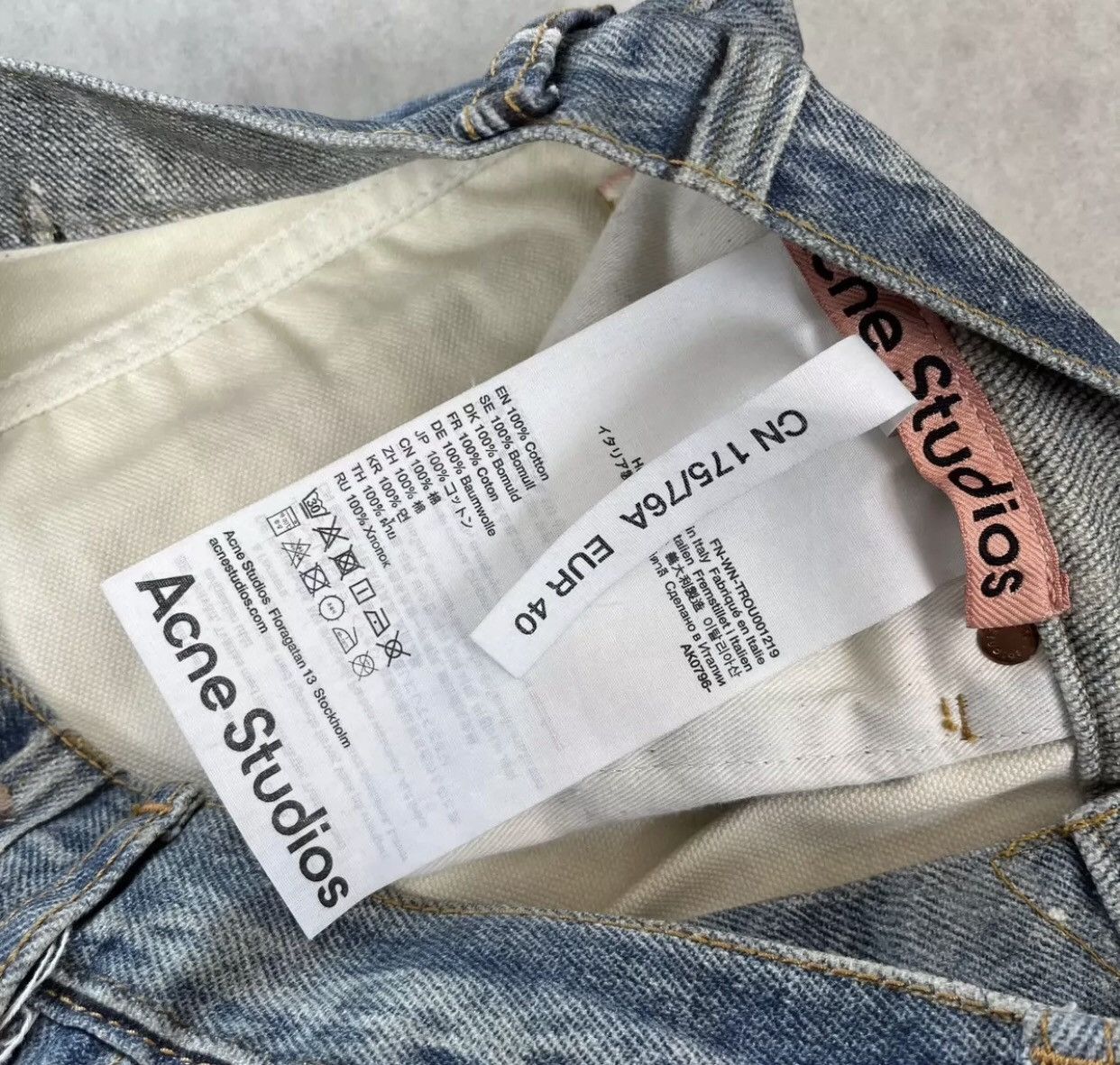 Acne Studios Acne Studios Ssense 25th splash denim 2408