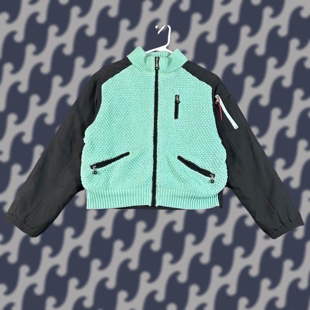 Vintage Jamie Sadock Womens Small Mint Green Black Golf Jacket Full Zip M75 Size S / US 4 / IT 40 - 1 Thumbnail
