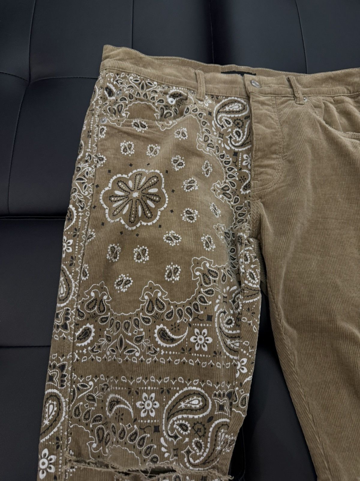 Purple Brand Size 32 - Purple Brand Bandana Print Corduroy Jeans Size US 32 / EU 48 - 4 Thumbnail