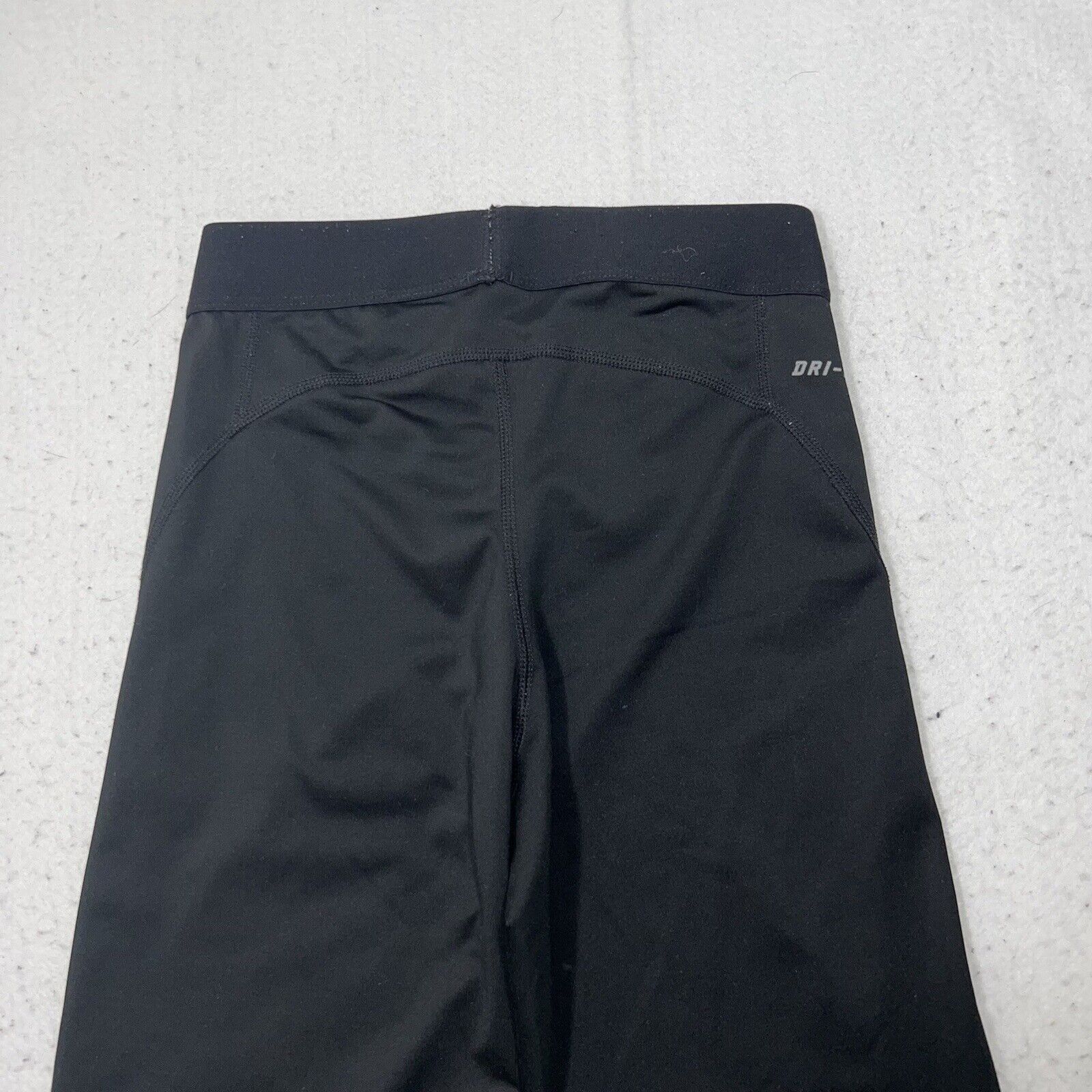 Nike Nike Pro Dri Fit Capri Black & White Leggings Logo Pants Size 25" / US 0 / IT 36 - 7 Thumbnail