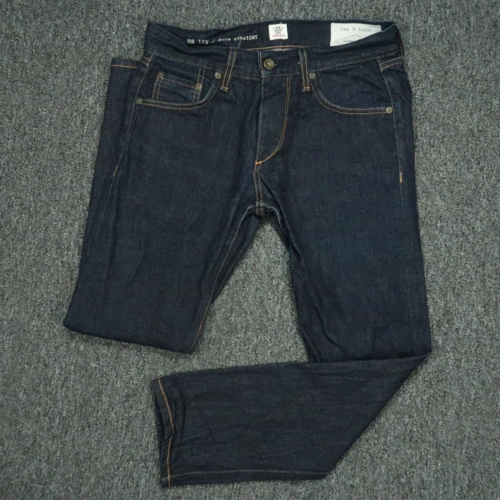 Rag & Bone rag & bone Jeans Slim Straight Mens 30x29 Blue Denim 5-Pocket Design RB 15X Slim Straight Size US 30 / EU 46 - 2 Thumbnail