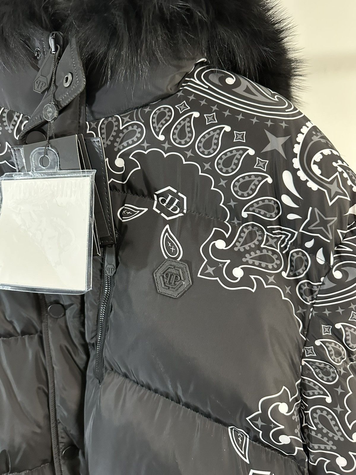 Philipp Plein Philipp Plein Paisley 4XL Puffer Skull Jacket Coat Size US XXL / EU 58 / 5 - 10 Thumbnail