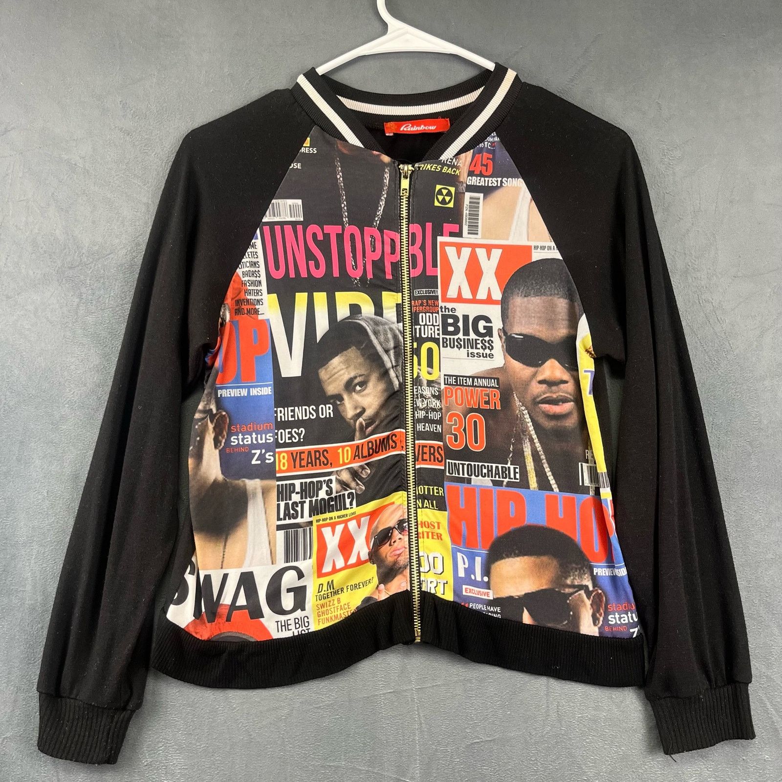 Rainbow Rainbow Hip Hop Zip Up Sweatshirt Thin Style Street Wear Size M / US 6-8 / IT 42-44 - 1 Thumbnail