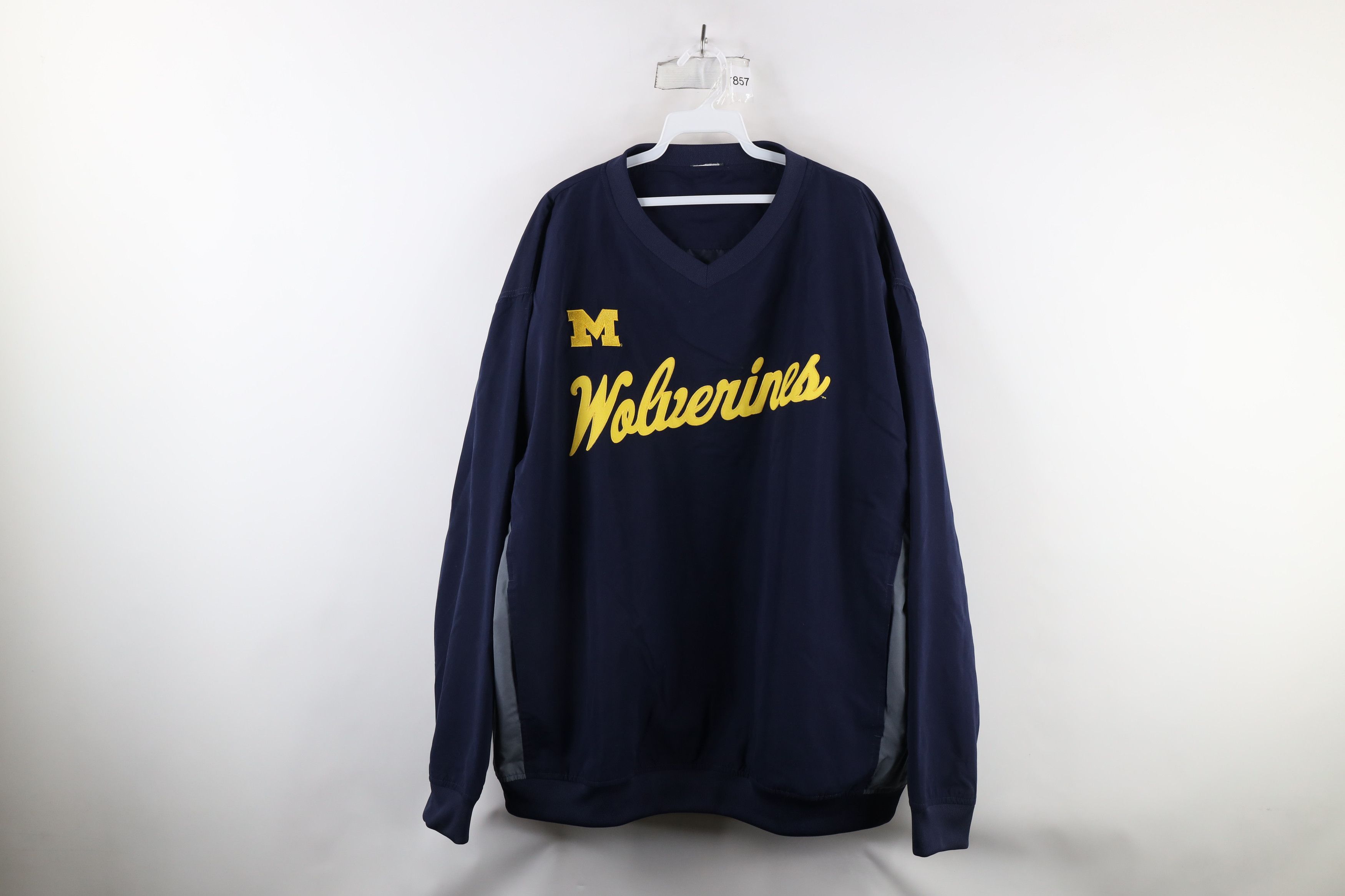Vintage Vintage 90s Script University of Michigan Windbreaker Jacket Size US XL / EU 56 / 4 - 1 Thumbnail