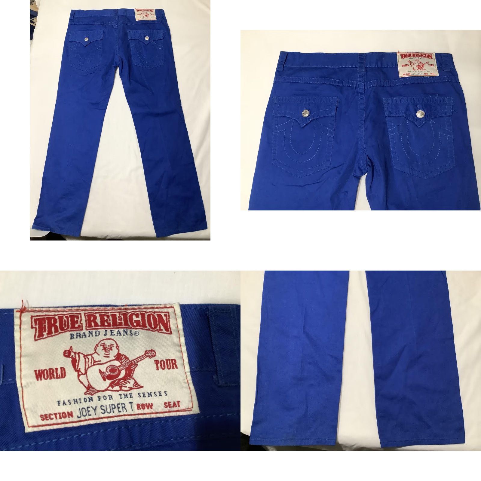True Religion True Religion Jeans Joey Bootcut Denim 34x32 Blue Mens Regular 100% Cotton USA Pockets Flap Horseshoe Logo Pocketed Back Belt Loops Zip Fly Mens Size US 34 / EU 50 - 8 Thumbnail